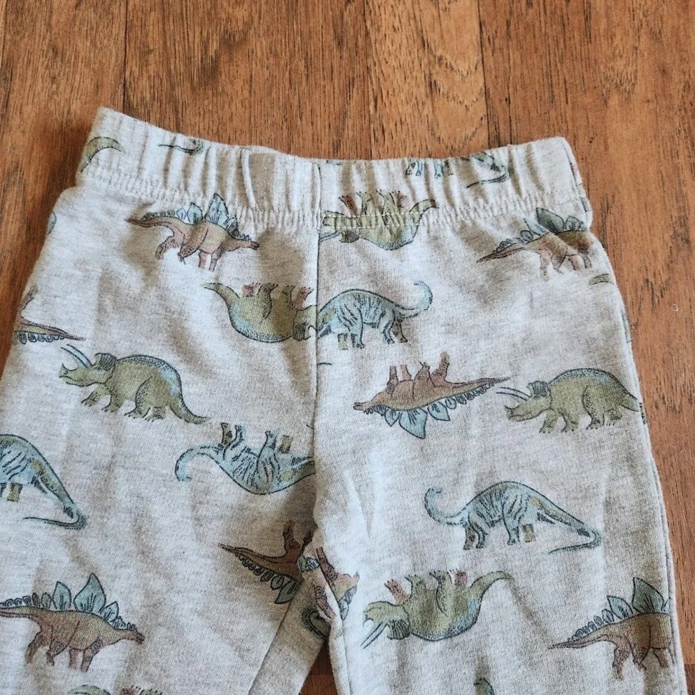 Carter's Toddler Boys Gray Dinosaur Print Fleece Jogger Pants Size 3T 598